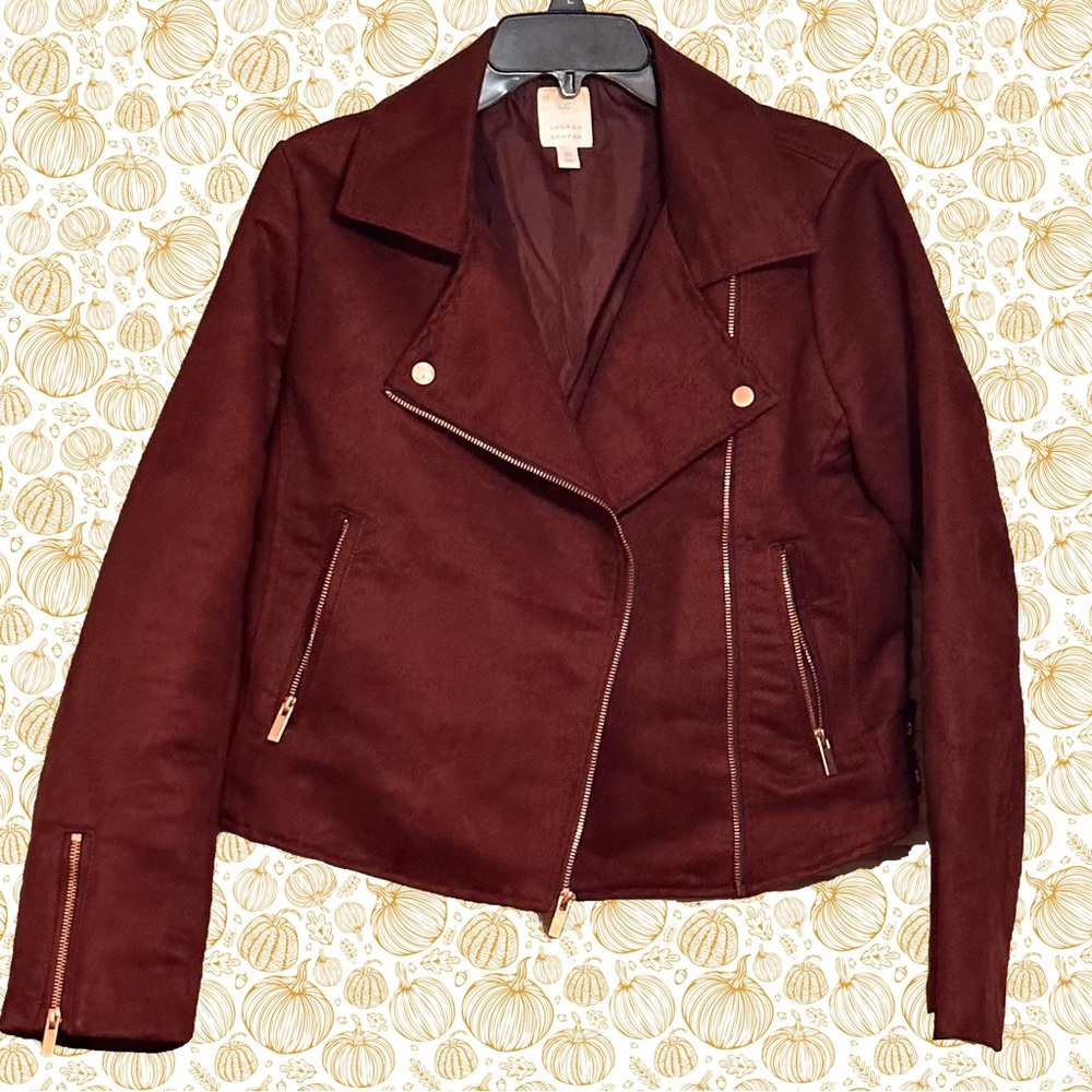 Lauren Conrad faux suede moto jacket
